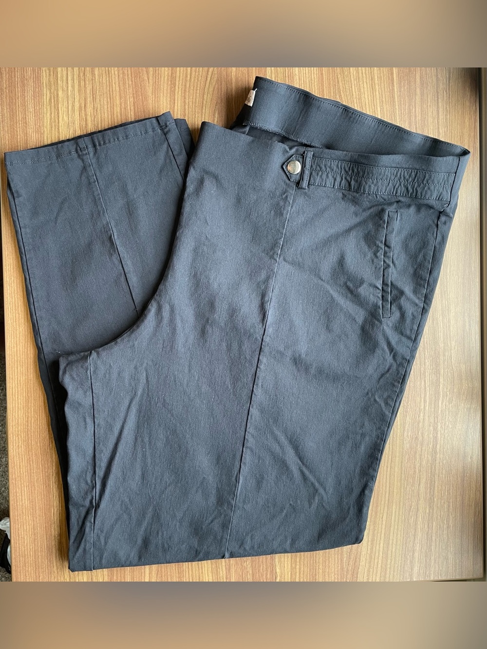 89th & Madison Dark Gray Pull-On Straight Leg Ankle Pants, Plus Size 3X